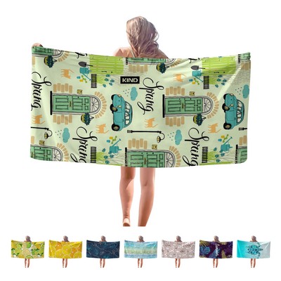 Soft Microfiber Terry Beach Towel