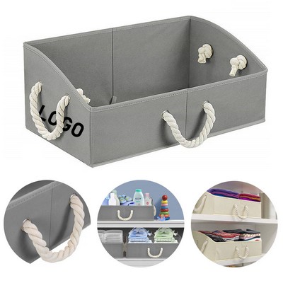 Trapezoid Storage Basket Large Foldable Fabric Organizer Bins