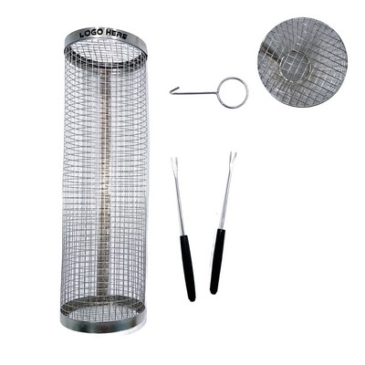 Custom Rolling BBQ Basket