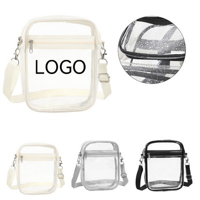 Clear PVC Crossbody Stadium Bag