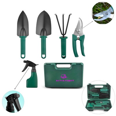 5-Piece Garden Tool Set with Case