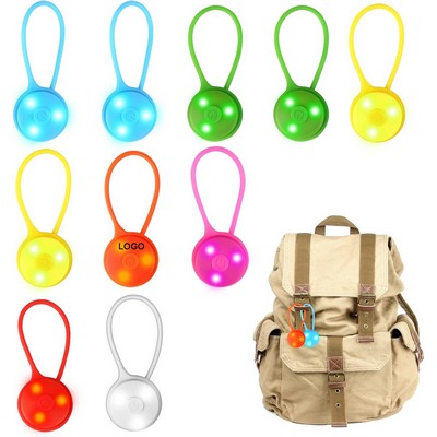 Silicone LED Night Warning Safety Backpack Light