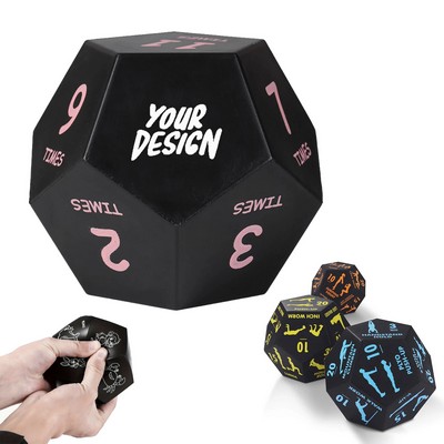 12 Sides of Fitness PU Foam Dice