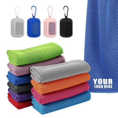 Cooling Mesh Towel Silicone Case Portable Use