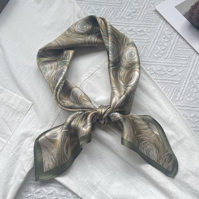 Custom 25" x 25" 100% Silk Square Scarf Silk Satin Scarf