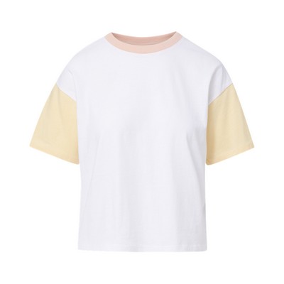 Brynlee™ Ladies Cropped Cotton Jersey Boyfriend Tee