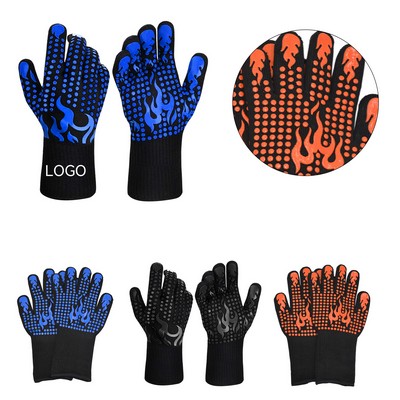 Heat Resistant Silicone Protective BBQ Gloves 1-Pair