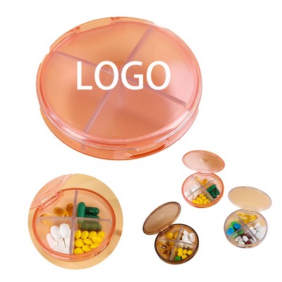 Portable pill storage box
