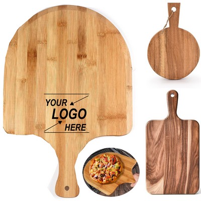 12" Bamboo Pizza Paddle Cutting Board