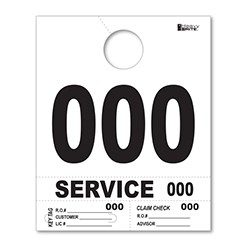 000-999 Heavy Brite™ Premium Service Dispatch Number Tag