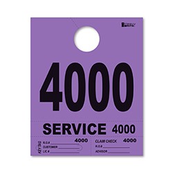 4000-4999 Heavy Brite™ Purple Premium Service Dispatch Number Tag