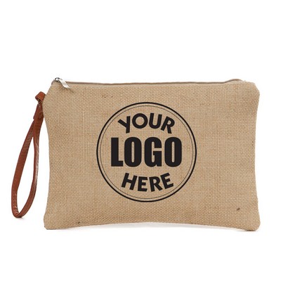 Linen Cosmetic Makeup Bag