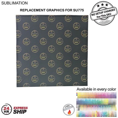 24Hr Express Ship - Replacement Graphics for 7.5' Straight Wall Tension Fabric, Velcro on the back