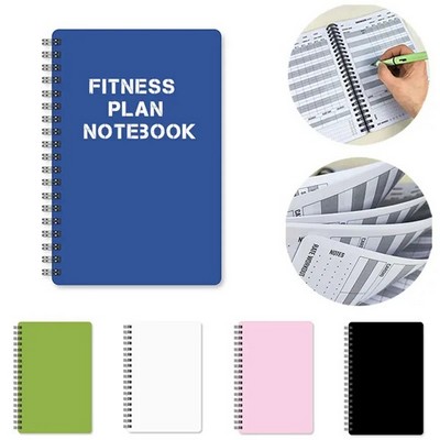 A5 Custom Spiral Bound Paper Fitness Journal Workout Planner