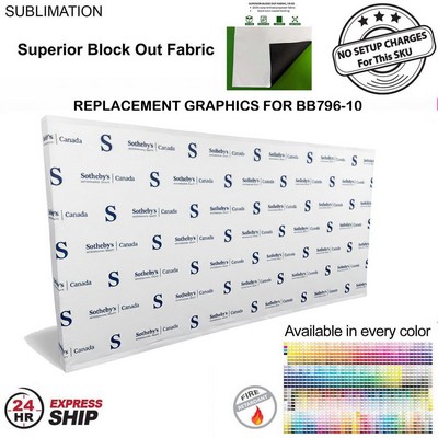 24Hr Express Ship - Replacement Graphics for 15' Straight Wall with Wrap End Caps