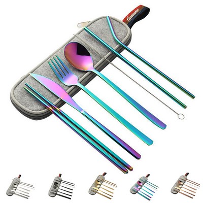 8-Piece Portable Flatware Set