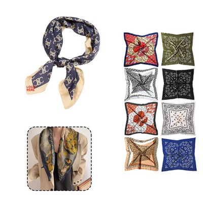 Vibrant Silk Full-Color Square Bandana