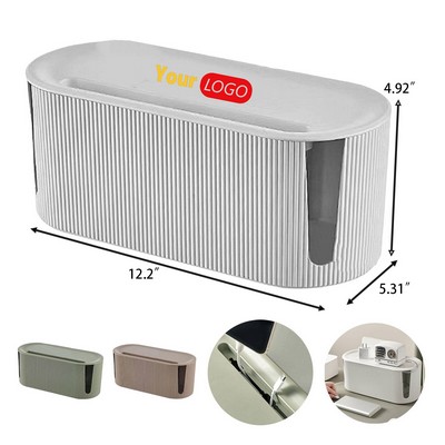 PP Plastic Cable Management Box for Desk Organizing