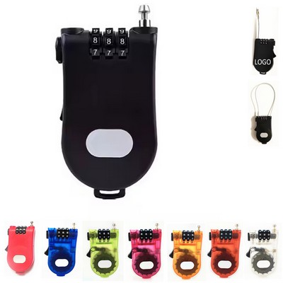 3 Digit Resettable Combination Cable Padlock with Wire Rope