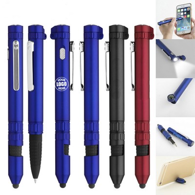 6-in-1 Multi-Function Pen with LED Light & Compass
