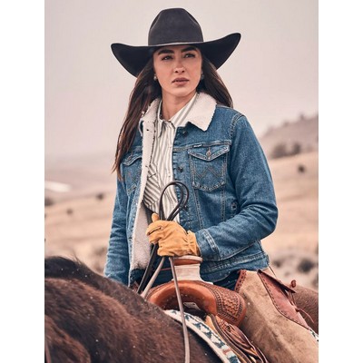 Wrangler Women's Sherpa Lined Denim Jacket