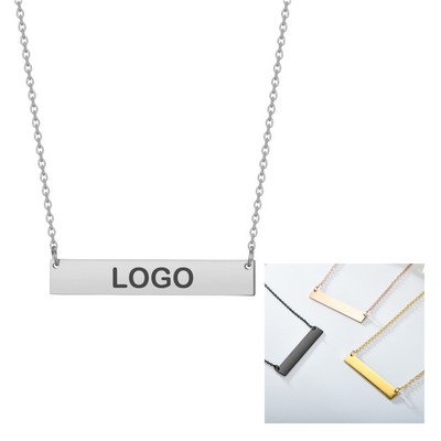 Stainless Steel Bar Necklace