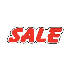 "SALE" Red/White Die-Cut Slogan Vinyl Sticker