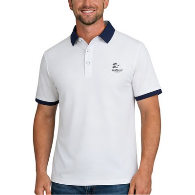 Contrast Collar and Cuffs Men's Polo