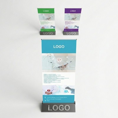 31.5" Retractable Banner Stand w/Graphic