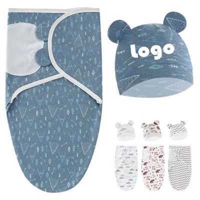 100% Cotton Baby Swaddle Wrap Baby Sleep Sack Newborn Swaddling Blanket - 0-12 Months