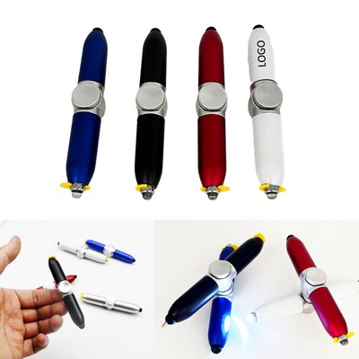 Custom Fidget Spinner Ball Pens With Led Light