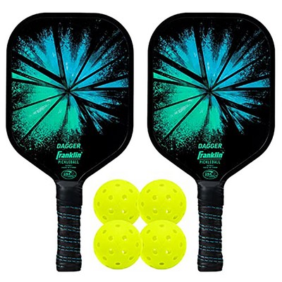 Franklin Sports 2 Player Pickelball Paddle + Balls Starter Set