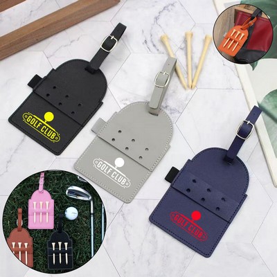 PU Leather Golf Tee Holder with Hanging Belt