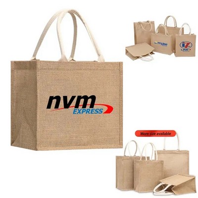 Large Jute Reusable Tote Bags