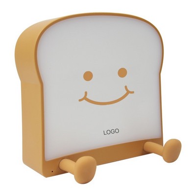 Toast Toaster Night Light & Phone Holder Silly "Spud-Style" Silicone Tap Lamp Rechargeable