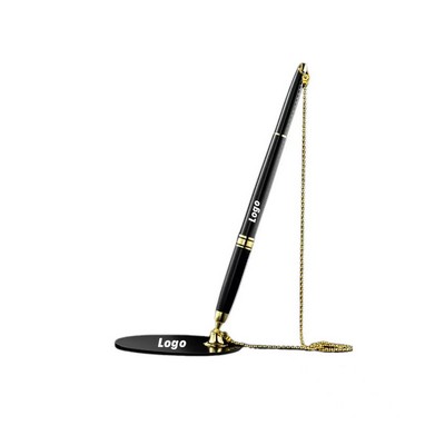 Fixed Desk Signature Pen with Base Print Pen