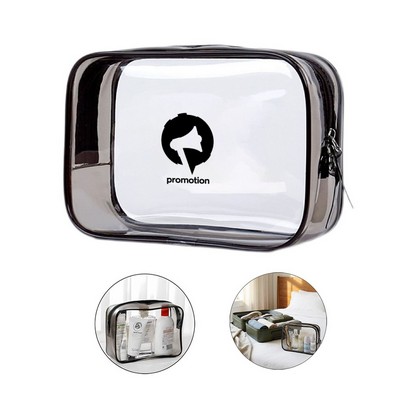 Clear Pvc Cosmetic Bag W/ Zipper