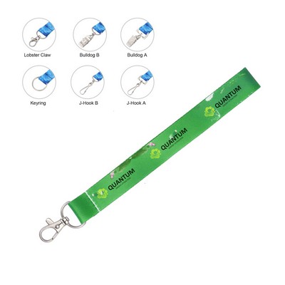 3/4" Full Color Sublimation Polyester Wrist Lanyard Keychain