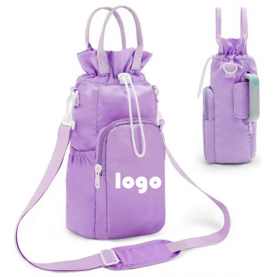 Insulated Water Bottle Crossbody Sling Cup Cover