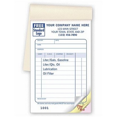 Sales Books - Service Station (2 Part)