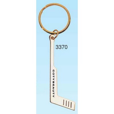 Gold Plated Hockey Stick Key Ring