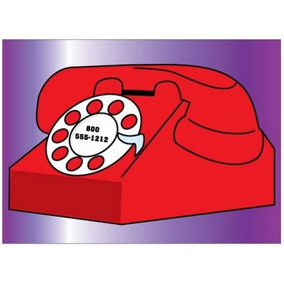 Rotary Dial Telephone Metal Photo Magnet (2 1/2"x3 1/2")