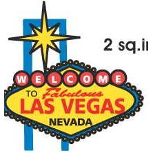 Las Vegas Sign Promotional Strip Magnet (2 Square Inch)