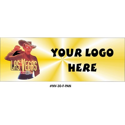 Vegas Vic Neon Cowboy Panoramic Metal Photo Magnet