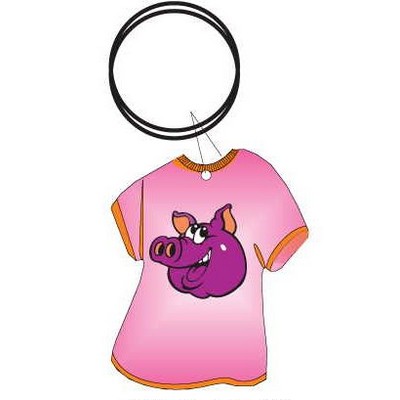 Pig T Shirt Executive Key Chain w/Mirrored Back (4 Square Inch)