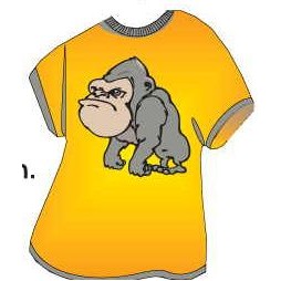 Gorilla T-Shirt Mighty Mini Magnet