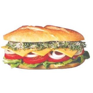 Sub Sandwich Promotional Magnet w/ Strip Magnet (3 Square Inch)