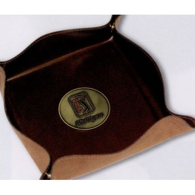 Leatherette Travel Valet with 2" Medallion