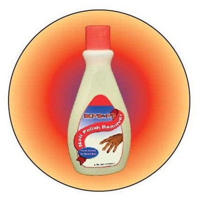 Nail Polish Remover Round Metal Photo Magnet (2 1/2")