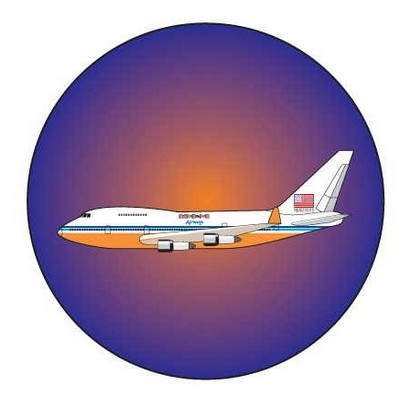 Jet Round Metal Photo Magnet (2 1/2")